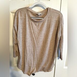 Loft beige shirt 3/4 sleeves size xs